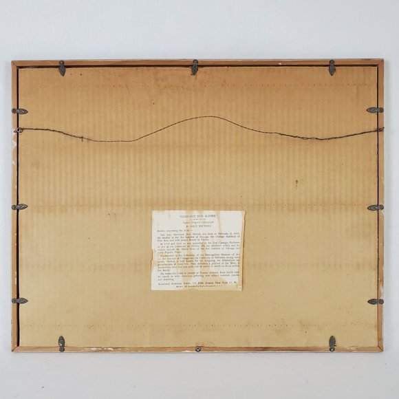 Company for Supper Signed Lithograph Dale Nichols 1948 - Picture 5 of 10